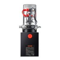 VEVOR Hydraulic Pump, 8 Quart Hydraulic Power Unit, Single Acting Dump Trailer Pump, 0.91 GPM Flow Rate, 3200 PSI Max Relief Pressure, DC 12V Hydrauli