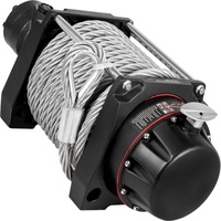 VEVOR Industrial Hydraulic Winch 9071kg, Hydraulic Anchor Winch with 24m Strong Steel Cable, Hydraulic Drive Winch Adapter Kit, Utility Winch with Mec