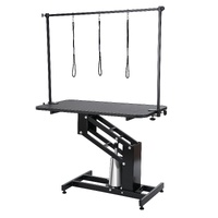 VEVOR 109cm Hydraulic Pet Grooming Table, Heavy Duty Dog Grooming Arm for Medium/ Small Dogs, Height Adjustable Dog Grooming Station, Anti Slip Tablet