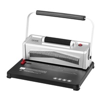 VEVOR Coil Spiral Binding Machine, Manual Book Maker with Electric Binding, 46-Holes Binding 500 Sheets Punch Binder, with 100pcs 5/16'' Coil Binding 