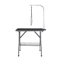 VEVOR Pet Grooming Table Arm with Clamp, 915 x 610mm Dog Grooming Station, Foldable Pets Grooming Stand for Medium and Small Dogs, Free No Sit Haunch 