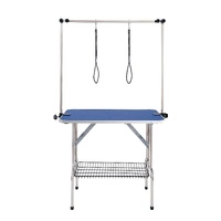 VEVOR Pet Grooming Table Two Arms with Clamp, 915 x 610mm Dog Grooming Station, Foldable Pets Grooming Stand for Medium and Small Dogs, Free Two No Si
