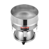 VEVOR Automatic Electric Vibrating Sieve, Stainless Steel Sifter Shaker Machine with 10+60 Mesh, 45W Automatic Powder Sifter Machine Countertop, Elect