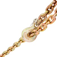 Transport Binder Chain, 2222 kg Working Load Limit, G80 Tow Chain Tie Down with Grab Hooks, DOT Certified, Galvanized Coating Manganese Steel for Dock