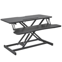 VEVOR Standing Desk Converter, Two-Tier Stand up Desk Riser, 800 mm Large Sit to Stand Desk Converter,140-510 mm Adjustable Height, for Monitor, Keybo