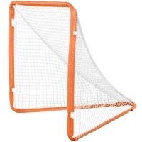 VEVOR Lacrosse Goal, 1.2 mx 1.2 m Small Kids Lacrosse Net, Folding Portable Lacrosse Goal with Carry Bag, Iron Frame Backyard Training Equipment, Quic