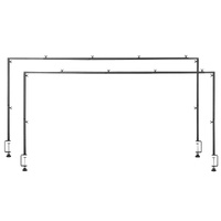 VEVOR Over The Table Rod Stand with Clamps, 13"-42" Tall & 28"-98" Length Adjustable, 2 Packs Table Arch Stand, Tabletop Balloon Arch Frame for Weddin
