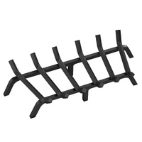 VEVOR Fireplace Log Grate, 685.8mm Heavy Duty Fireplace Grate with 6 Support Legs, 19.05mm Solid Powder-coated Steel Bars, Log Firewood Burning Rack H
