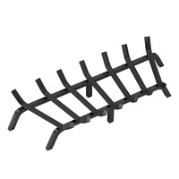 VEVOR Fireplace Log Grate, 762mm Heavy Duty Fireplace Grate with 6 Support Legs, 19.05mm Solid Powder-coated Steel Bars, Log Firewood Burning Rack Hol