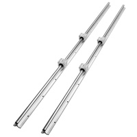 VEVOR Linear Guide Rail Set, SBR20 1500mm, 2 PCS 59 in/1500 mm SBR20 Guide Rails and 4 PCS SBR20UU Slide Blocks, Linear Rails and Bearings Kit for Aut