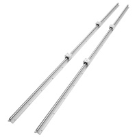 Linear Guide Rail Set, SBR20 1800mm, 2 PCS 70.9 in/1800 mm SBR20 Guide Rails and 4 PCS SBR20UU Slide Blocks, Linear Rails and Bearings Kit for Automat