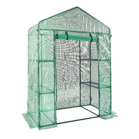 VEVOR Walk-in Green House, 4.6 x 2.4 x  6.7 ft  Greenhouse with Shelves, Set Up in Minutes, High Strength PE Cover with Doors & Windows and Steel Fram