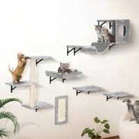 VEVOR Wall Mounted Cat Shelves, Cat Wall Shelves and Perches with Jumping Boards, Hammock, Sofa, Cat Tree & Cat Grip, Cat Furniture and Shelves up to 