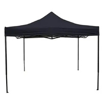 Portable Water-Resistant Gazebo 2x2 M - Black / Without Sidewalls
