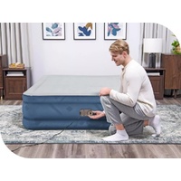 Bestway 2.03m x 1.52m x 46cm Fortech Snugable Top Air Inflatable Mattress Queen Built-in AC Pump