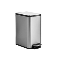 5L SS Indoor Trash Can With Foot Pedal