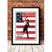 Bruce Springsteen 'Born in the USA' Australian Tour Poster 1985- Framed A4