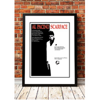 Scarface' Cult Movie Poster! - Framed A2