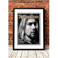 Kurt Cobain' Rolling Stone Magazine Cover! - Framed A2