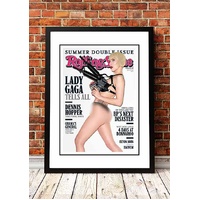 Lady Ga Ga ‘Rolling Stone Magazine’ Cover Poster 2010 - Framed A4