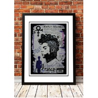 Prince 'Pop Art' Poster - Framed A4