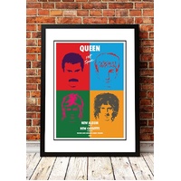 Queen ‘Hot Space’ In Store Promotional Poster 1982 - Framed A4