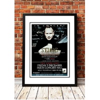 Sting ‘Songs from the Labyrinth’ Perth, Australia Concert Poster 2008 - Framed A3