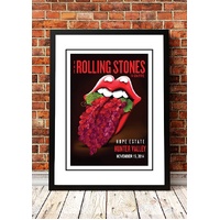 The Rolling Stones 'Hunter Valley'  Australia Concert Poster 2014 - Framed A4