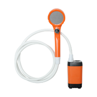 Portable Camping Shower IPX7 Waterproof Outdoor Shower Water Pump with Rechargeable Battery and Intelligent Digital Display for Camping Hiking Traveli