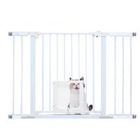 Alston 76cm Tall Baby Pet Security Gate Safety Adjustable Width with Cat Door for House Doorways Stairs Guard Extension Part Width 12cm/24cm Wall Moun