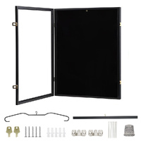 Jersey Frame Card Display Case Lockable Large Sports Jersey Showcase Box for Football Soccer Basketball Baseball Hockey with UV Protection Acrylic Bla