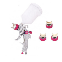 Air Spray Gun HVLP Kit Paint Gun Gravity Feed Air Spray Gun Airbrush Painting Tool 3 Nozzle 1.4mm 1.7mm 2mm With Tips for Wall Fencing Decking Paintin