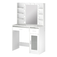 Levede Vanity Desk Makeup Mirror Storage Dressing Table