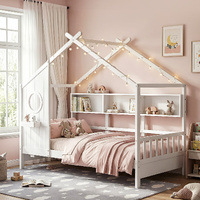 Artiss Kids Single Bed Frame House Bed Solid Wood Montessori Bed for Toddler White