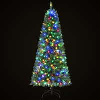 Jingle Jollys 1.8M Pre-lit Christmas Tree 8 Mode Multi Colour 200 LED Light Xmas