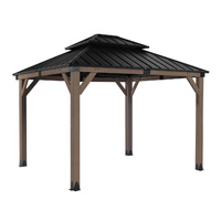 Yardtopia Maryborough 3m x 3m Timber & Steel Double Hip Roof Gazebo