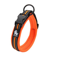 Heavy Duty Reflective Dog Collar - Orange, L - Model-8890B7
