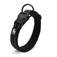 Heavy Duty Reflective Dog Collar - Black, 3XL - Model-CAB69C