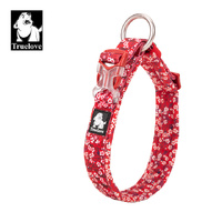 Floral Dog Collar - Red, M - Model-162619