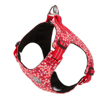 Floral Doggy Harness - Red, 3XS - Model-8C3C08