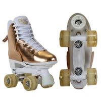 Circle Society Adjustable Quad Kids Roller Skates - Metallic Rose Gold Rhythm Skates