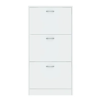 Sarantino Mavis Shoe Cabinet in White