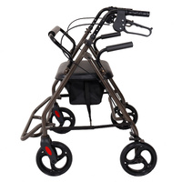 Orthonica Foldable Steel Frame Rollator Walker - Grey