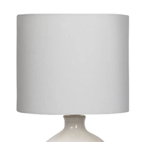 Sarantino Patterned Ceramic Table Lamp in Cream
