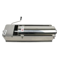 Pronti 5L Sausage Stuffer Stainless Steel with 4 Filling Tubes - Horizontal