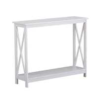 Sarantino Isla X-Frame Console Table in White