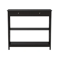 Sarantino Eloise Cross Console Table in Black