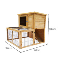 Furtastic 2-Storey Chicken Coop & Rabbit Hutch With Large Run