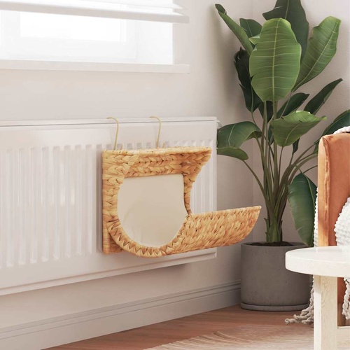 Cat Bed with Cushion Water Hyacinth 37x20x20 cm