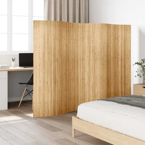 Room Divider Bamboo Width 250 cm Height 165 cm Natural